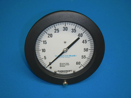 Ashcroft Duragauge  6" Flush Mount Air Pressure Gauge 60-1377as-02b-xcyll