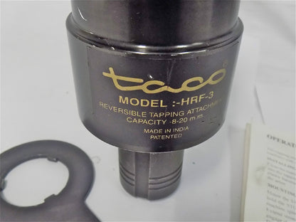 Taco Reversible Tapping Attachment JT3 5/16" 3/4" Tap Cap. HRF-3 M8-M2