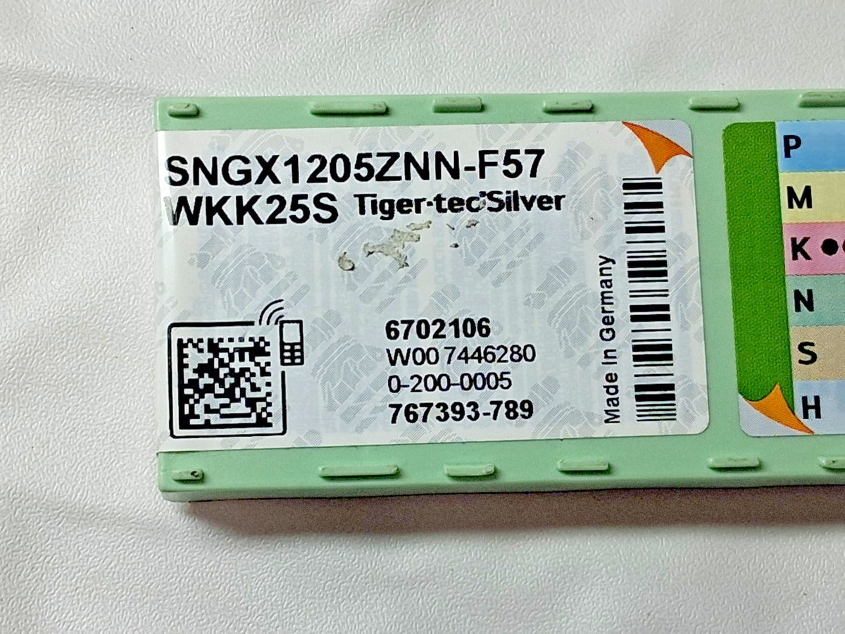 Walter CARB MILLING INSERTS SNGX1205ZNN-F57 WKK25 7PK 75442210