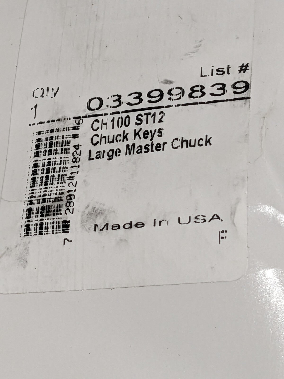 4-Way Drill Chuck Key: K2, K3, K32 & K4 Qty 2 CH100 ST12