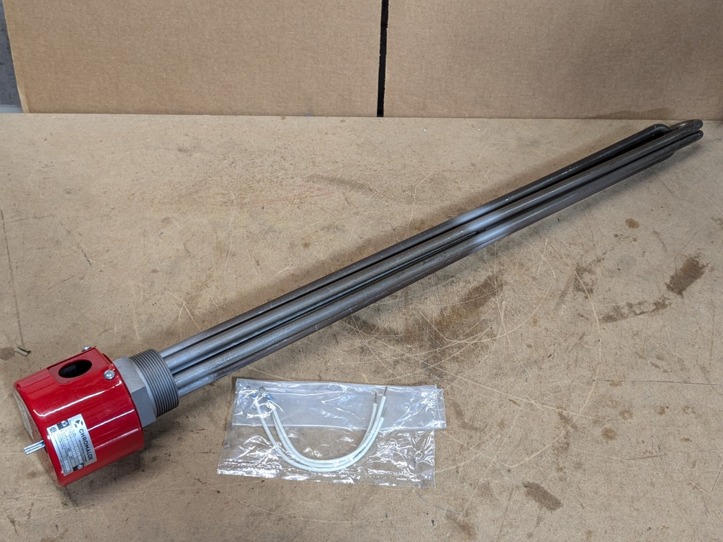Chromalox 29" Pipe Plug Immersion Heater 3-Element 480v 3-Phase KB-3T1-0329-M1