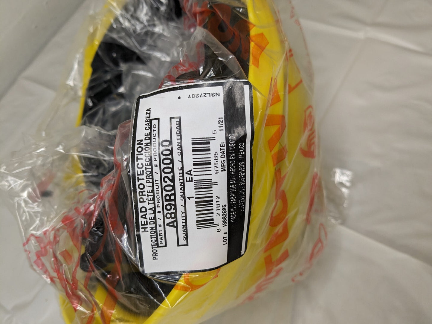NORTH Hard Hat: Class E, 4-Point Suspension, Yellow A89R020000