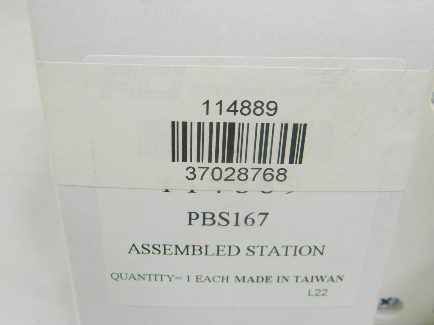 ACI Push-Button Control Station: Maintained, NO/NC, Emergency Stop 114889