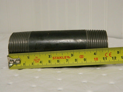 Steel Black Pipe Nipple Schedule 40 1-1/2" x 4-1/2" Long Qty 10 621446