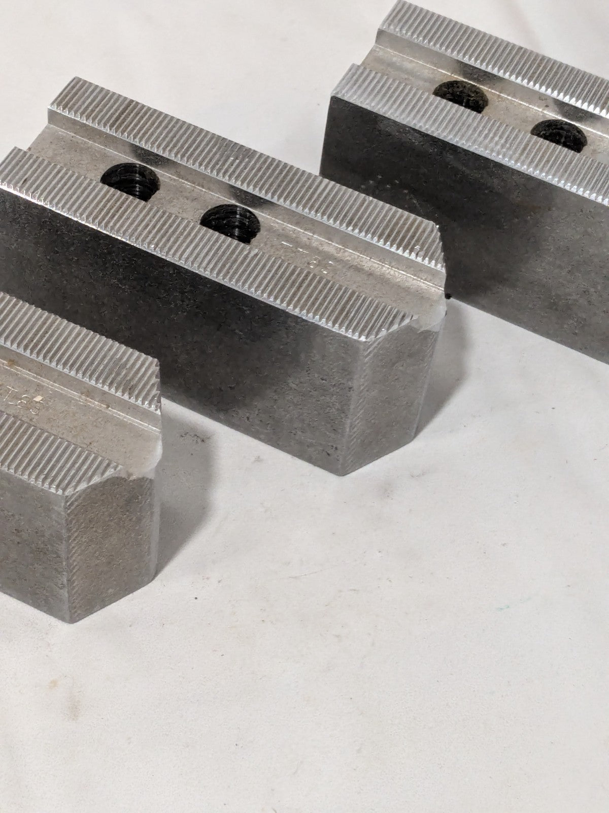 Abbott Soft Lathe Chuck Jaw: Serrated 1-1/2" OAW, 2" OAH, 4" OAL Qty 3 KTT8S