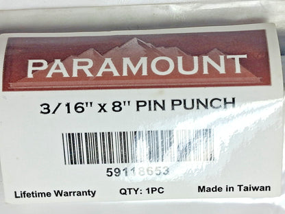 Paramount 3/16" Chromium-Vanadium Steel Pin Punches QTY5 59118653