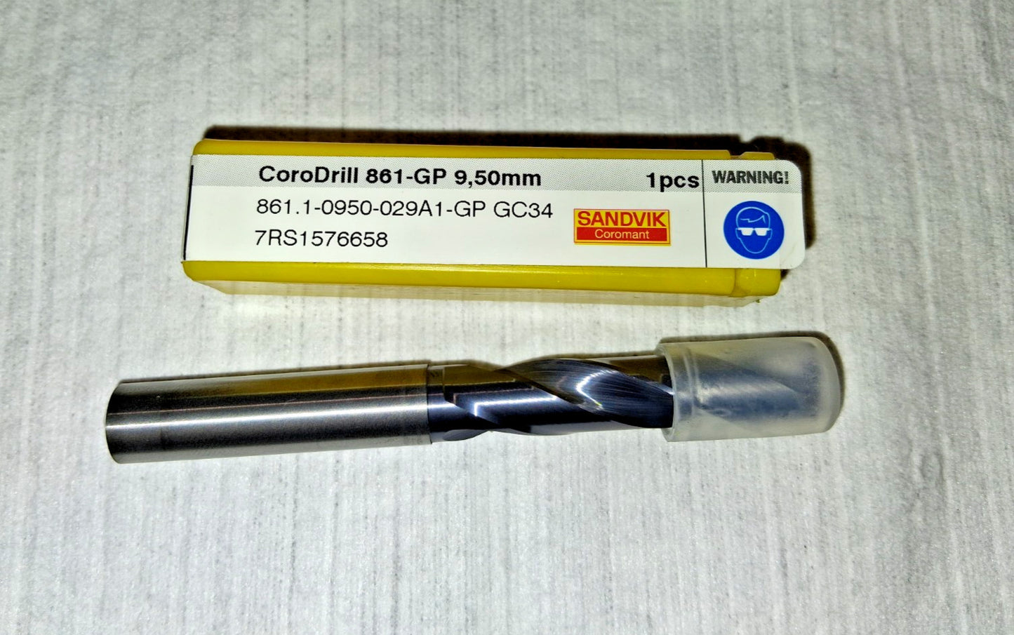 Sandvik Coromant Carbide Jobber Length Drill Bit Series 861 9.50 mm Dia 49564578