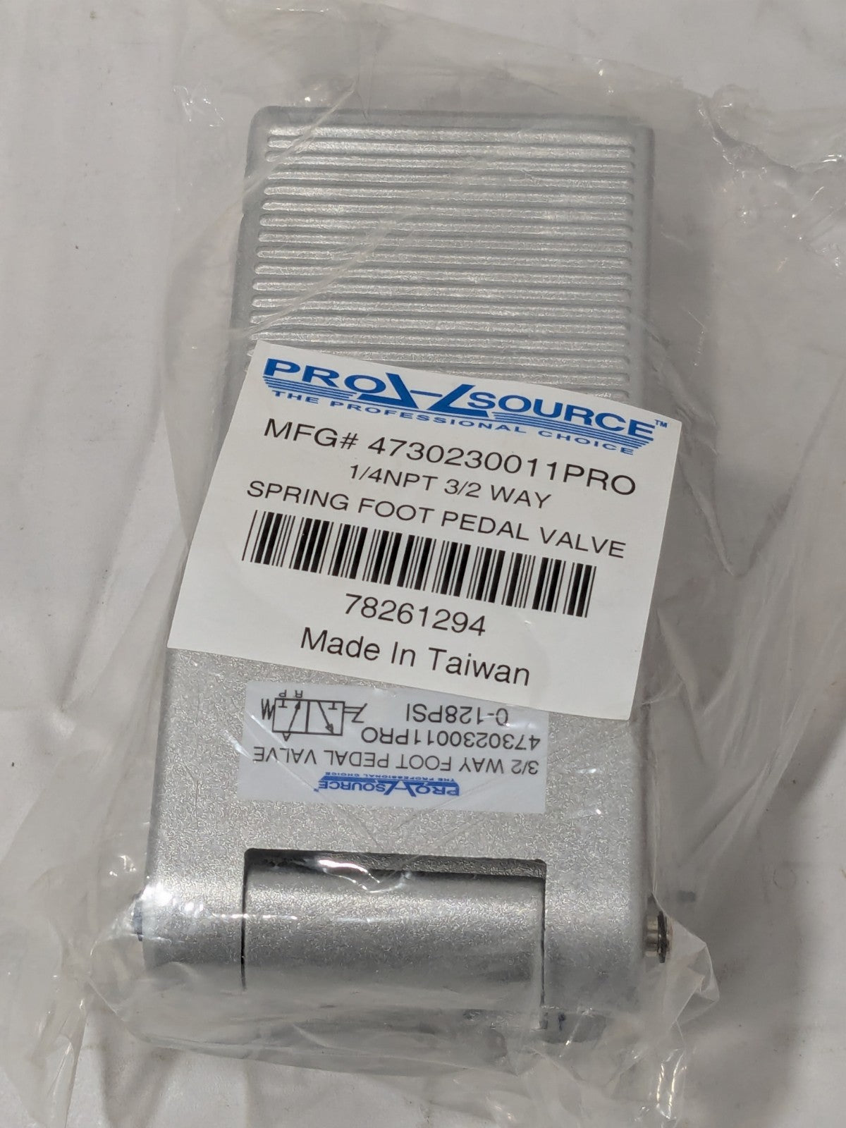 PRO SOURCE Manual Foot Pedal Valve w/ Spring 4730230011PRO