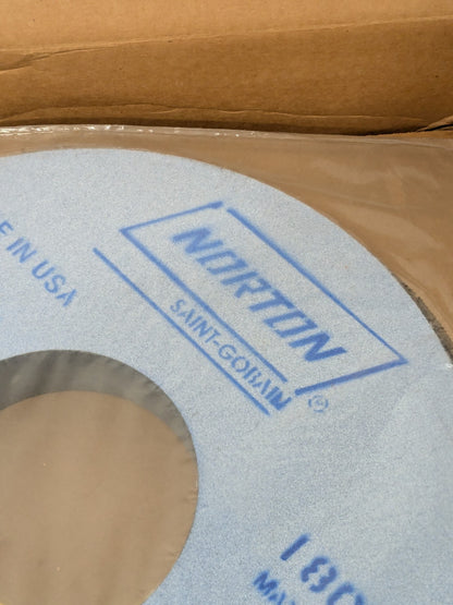 Norton Surface Grinding Wheel: 14" Dia, 1-1/2" Thick, 5" Arbor, 60G 66253302160