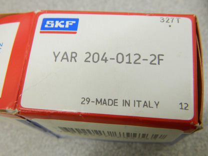SKF Insert Bearing 3/4" ID x 1.8504" OD 2,210 Lb Dynamic Cap. YAR 204-012-2F