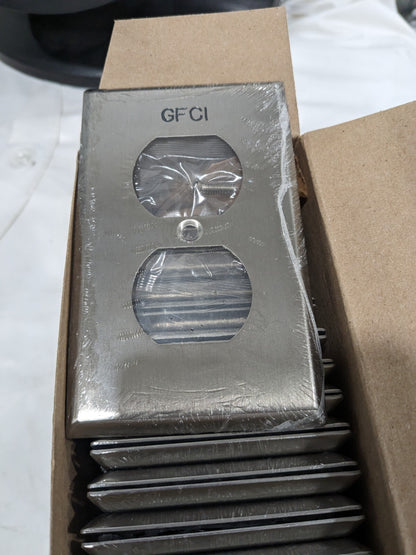 Mulberry 1 Gang Duplex GFCI 302 Stainless Steel Qty 25 41220