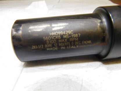 Hertel Helical End Mill 2 Dia x1-1/2 Bore 0º 3Fl 6 OAL 1.5" Shk Dia HM099429C