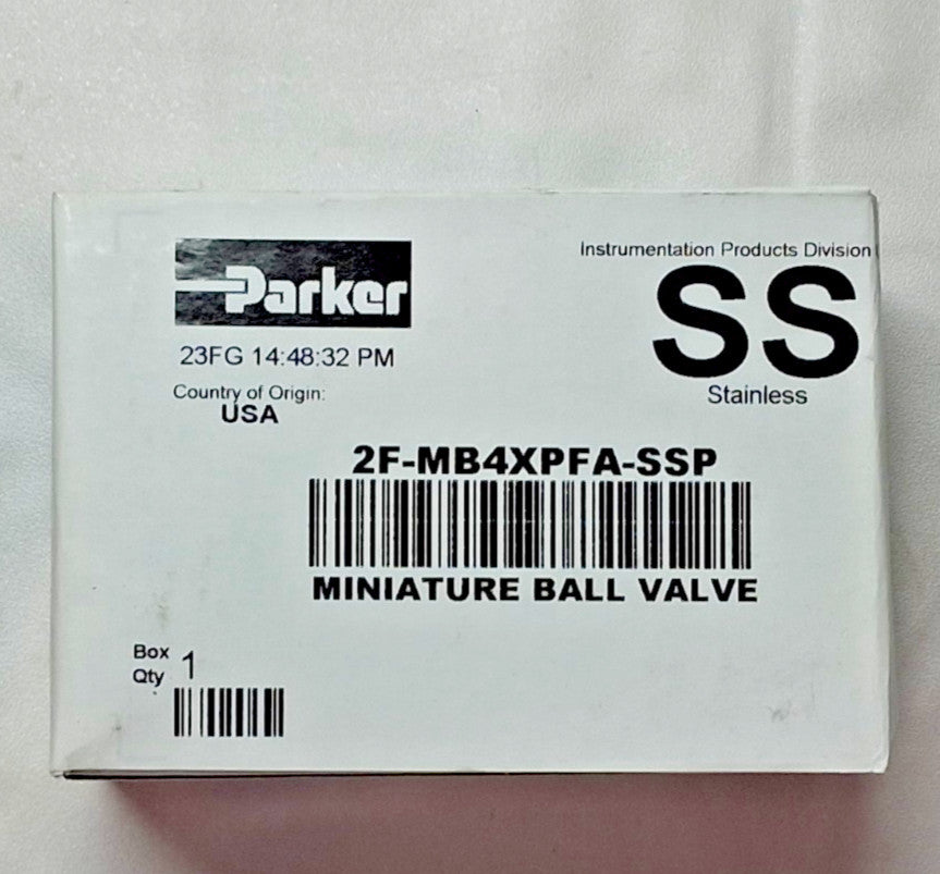 Parker 3-Way Manual Ball Valve 1/8" 2F-MB4XPFA-SSP