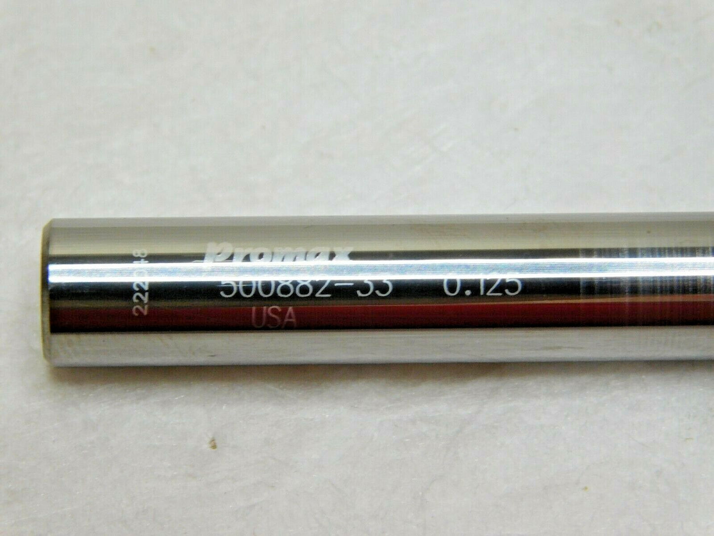 Promax Carbide Square End Mill 1/8" Diam x 3/8" SD x 3-1/2" OAL 3