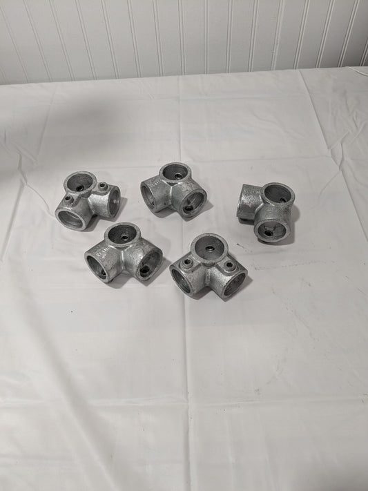 KEE 1" Pipe, Side Outlet Tee, Malleable Iron Tee Pipe Rail Fitting Qty 5 21-6