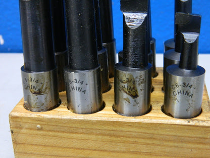 Interstate 93221182 7/16" to 13/16" Carbide Tipped 12 Piece Boring Bar Set