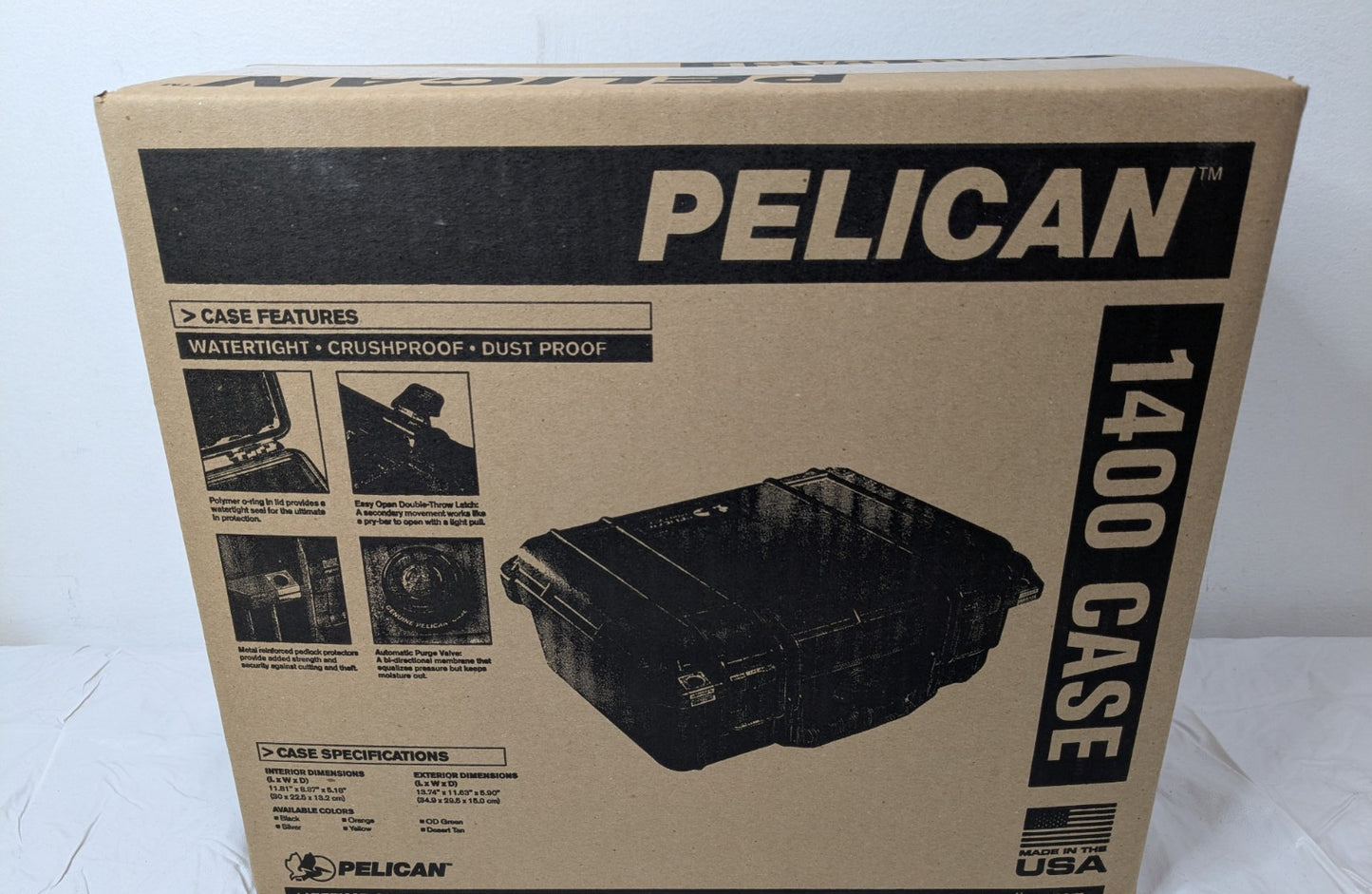 Pelican 1400NF Case without Foam Black 1400-001-110