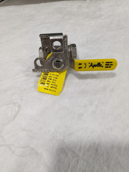 APOLLO® Manual Ball Valve: 1/4" Pipe, Standard Port, Stainless Steel 761011