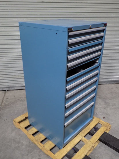 Lista Modular Storage Cabinet 11 Drawer 59" x 28" x 28" Steel Blue DAMAGED