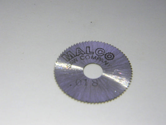 Malco 1" x 0.018"x 1/4" 76 Teeth HSS Jeweler's Saws Qty 6 JS101814000