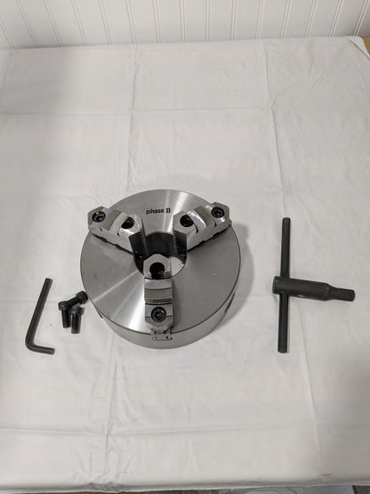 Phase II Manual Lathe Chuck: 8", 3 Jaw, Self-Centering 559-114