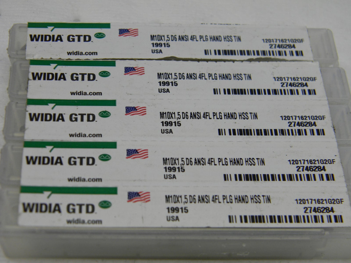 WIDIA GTD 2746284 2353 WIDIA GTD Straight Flute Taps RH HSS QTY 5 2746284