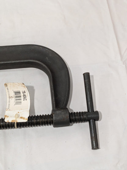 Crescent C-Clamp: 6" Max Opening, 4-1/8" Throat Depth, Regular-Duty 78