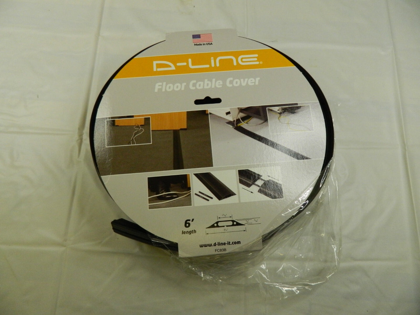D-LINE PVC Floor Cable and Wiring Cover: Polyvinylchloride, 1 Channel US/FC83B