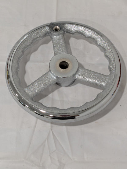 GIBRALTAR 8" Spoked Straight Handwheel: Chrome-Plated 3 Spokes FCIHW-8-STR-G