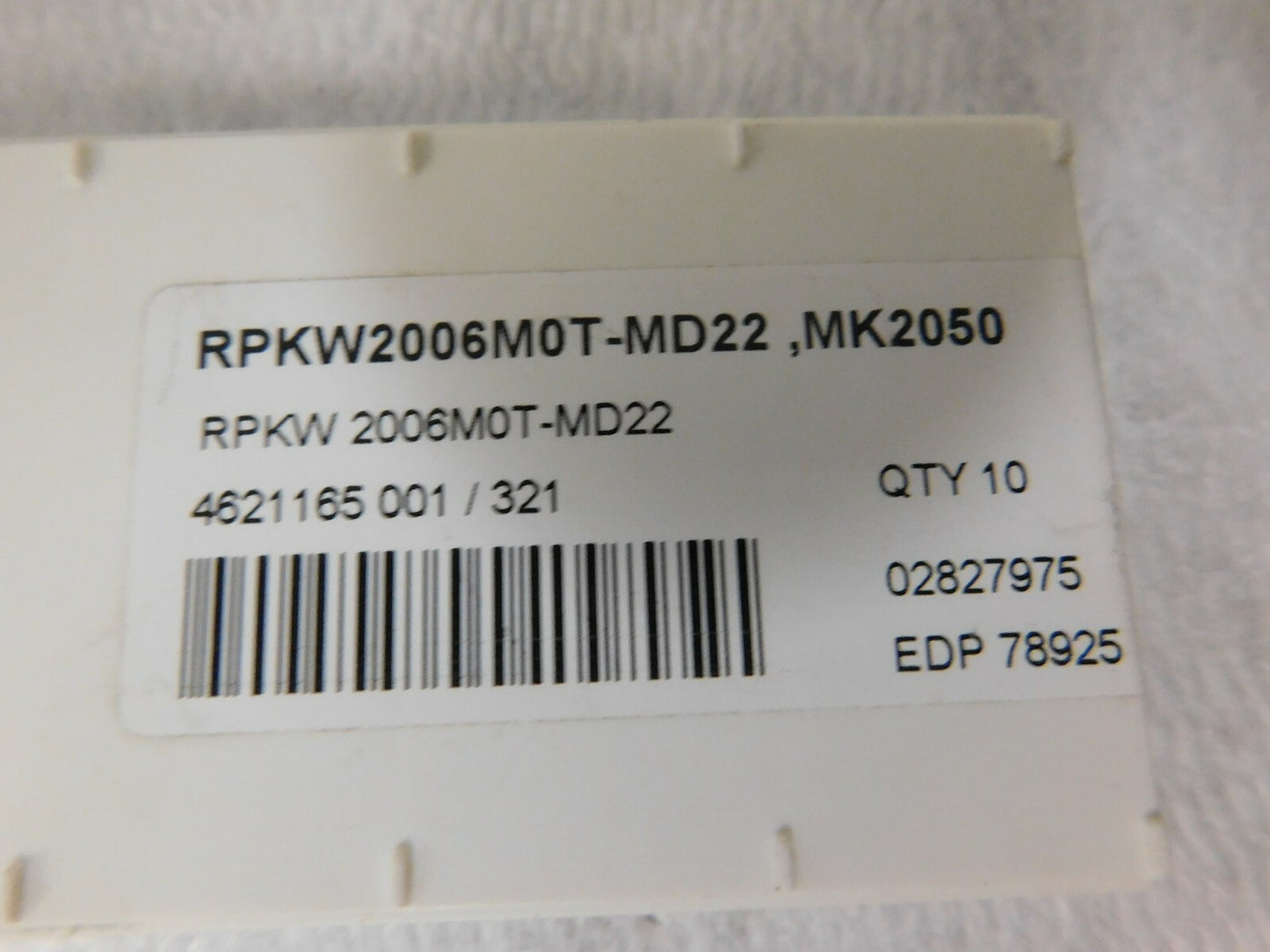Seco RPKW2006M0 MD22 Grade MK2050 Carbide Milling Insert QTY 10 78925