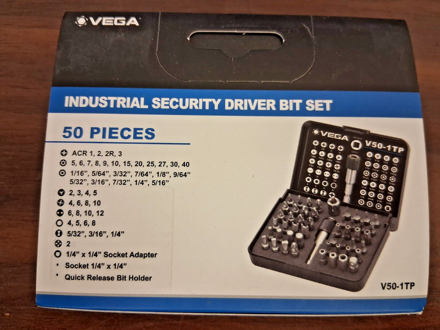 Vega Industries Screwdriver Insert Bit Set V50-1TP