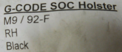 Soc Rig Handgun Holster Black RH M9/92-F  SOC0071010100 5107