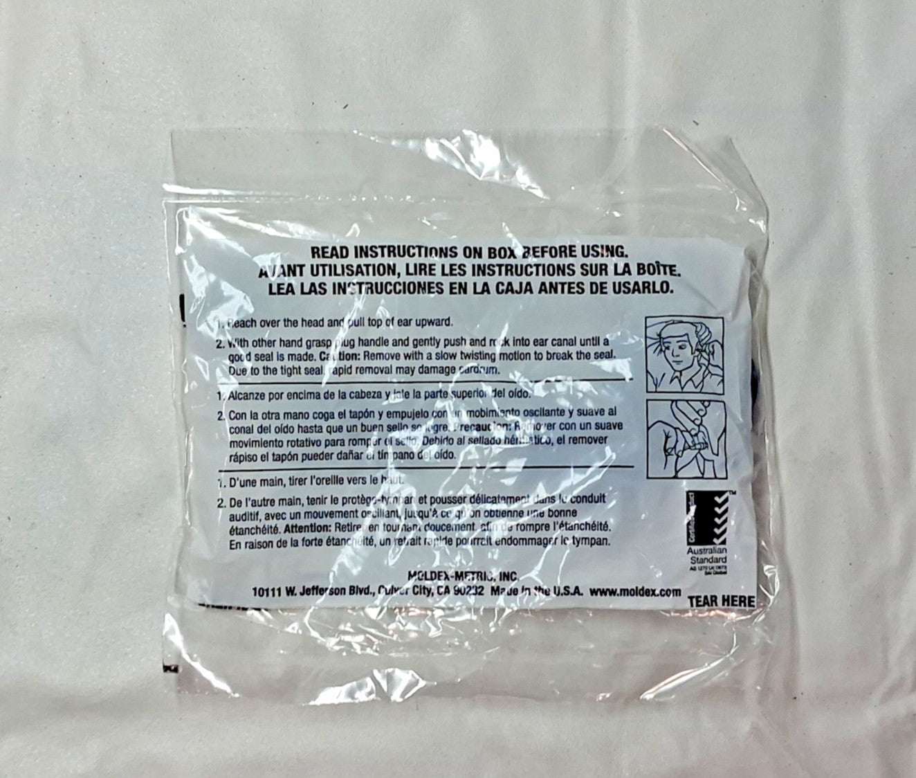 MOLDEX Earplugs 27 dB Foam Flanged Push-In Corded Purple QTY50 6415