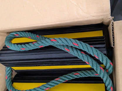 Buyers Products Rubber Wheel Chock With Rope: 4" OAL WC24483