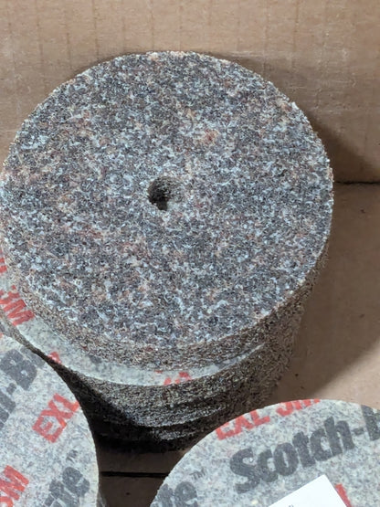 3M Deburring Wheel: 3" Dia, 1/2" Face Width, 3/8" Hole Box of 15