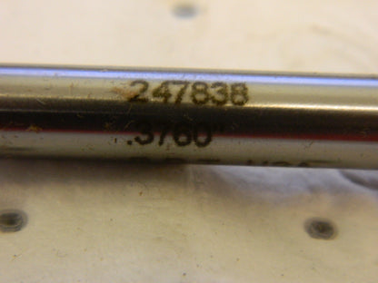 Chucking Reamer: 0.376 Dia 7 OAL 1-3/4 Flute Length Carbide 247838