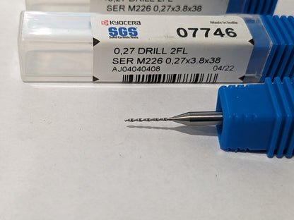 SGS Micro Drill Bits 4ct 0.0106" Dia 118 deg Pt solid carbide 07746
