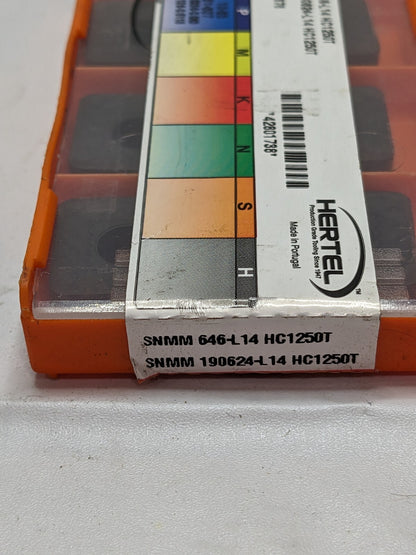 HERTEL Turning Insert: SNMM 646L14 HC1250T, Solid Carbide Qty 10 42801738