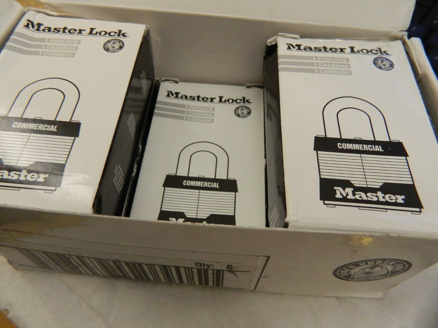MASTER LOCK Padlock qty 6 : Laminated Steel, Keyed Different, 2" Wide #5