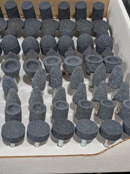 Grier 98 Pc AO Vitrified Mounted Stone Abrasive Point Set KIT-1/4-BLUE100