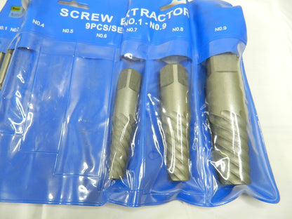Interstate Spiral Flute Screw Extractor: 6 Pc #1 to #9 05026802 INCOMPLETE