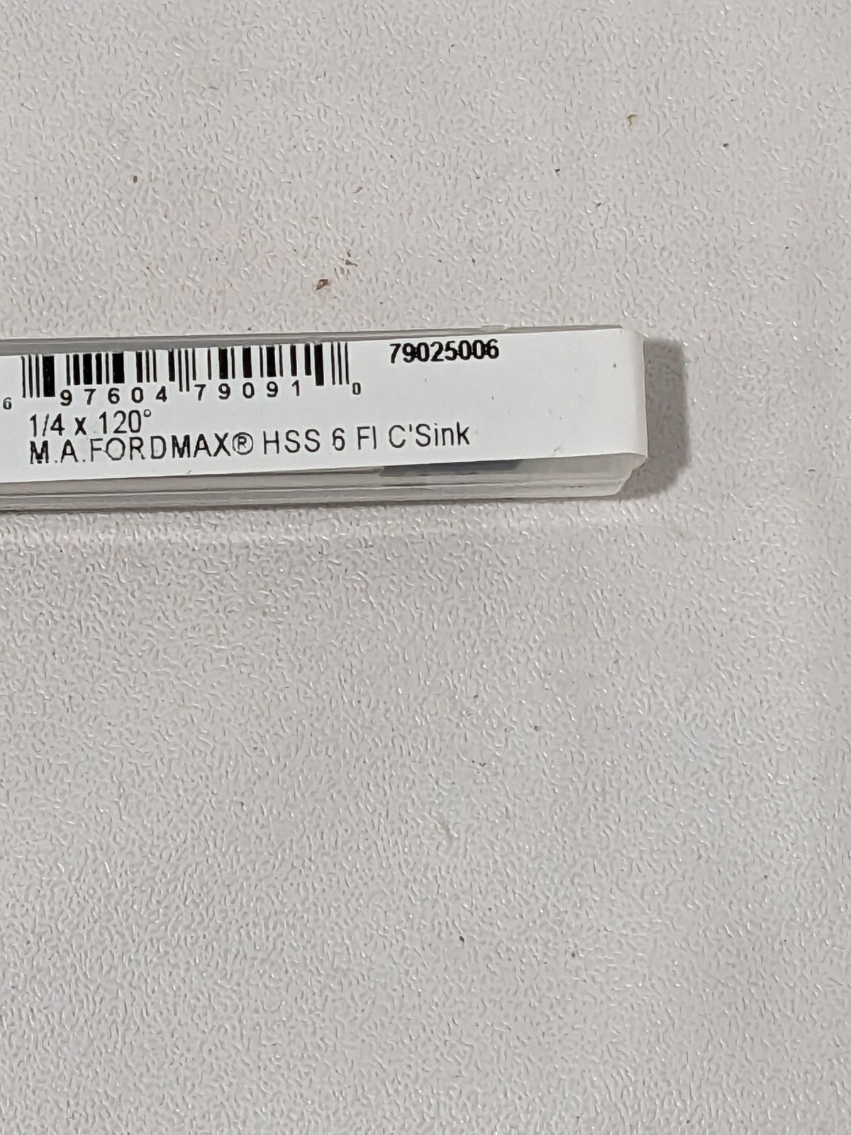 M.A. FORD Countersink: 1/4" Head Dia, 120º, 6 FL 79025006