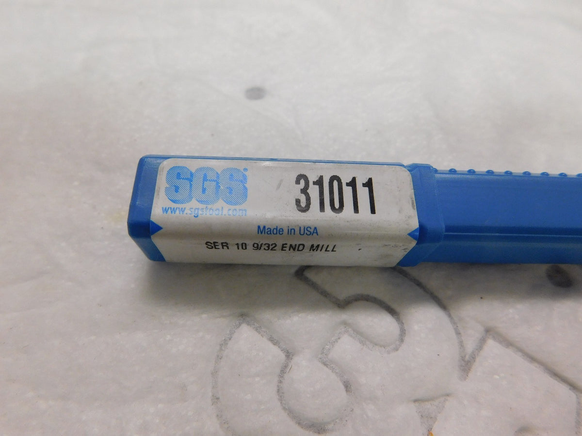 SGS Solid Carbide Square End Mill 9/32" x 3-3/8" 4 Flute  QTY 2  31011