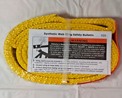 Lift-All Polyester Eye & Eye Web Sling 6'L 1"W 3200 lb VC QTY2 EE2801DFX6