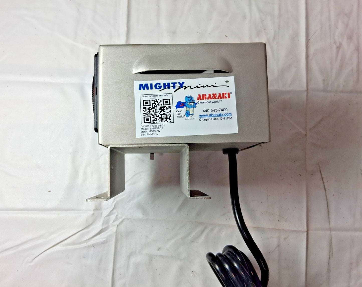 Abanaki Belt Oil Skimmer 1.00 GPH 12" Reach SMMS1-12 PARTS/REPAIR