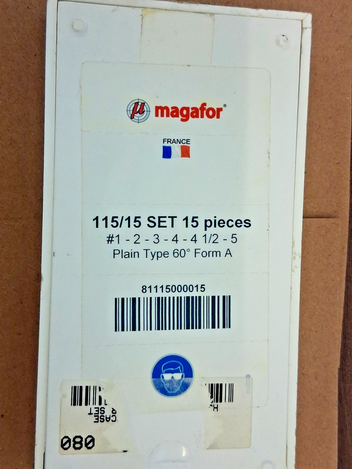 Magafor HSS Combo Drill & Countersink Set 15 Pc #1 to #5 81115000015