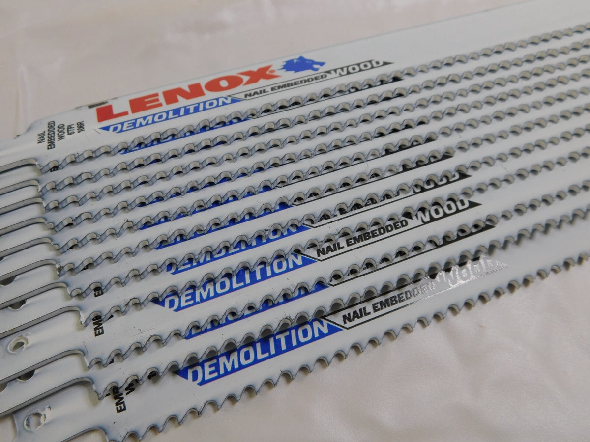 Lenox 12" L x 7/8" Thick Bi-Metal Reciprocating Saw Blades 12Pk 20500106R