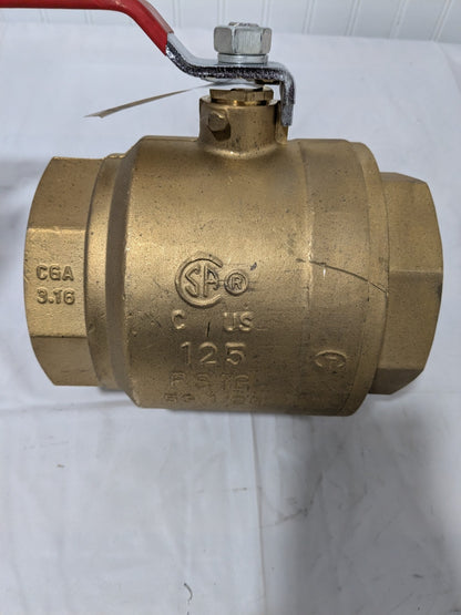 Full Port Manual Ball Valve: 4" Pipe, Full Port FNPT x FNPT TXN400