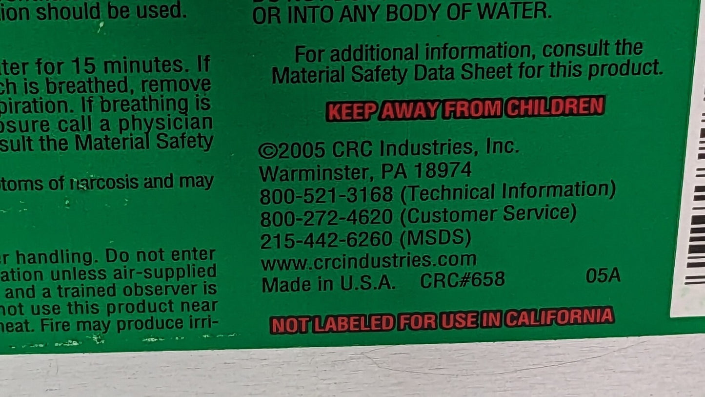 CRC Electronic Degreaser 1 Gal Bottle Clear Strong Solvent 03217