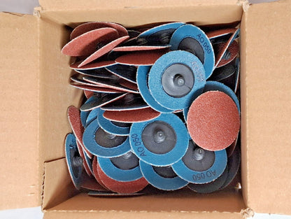 TRU-MAXX Aluminum Oxide Coated Quick-Change Discs QTY100 50Grit 54669616